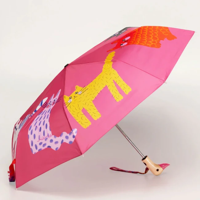 original-duckhead-parasol-skladany-automatyczny-rpet-fuchsia-arty-cats-compact-5060499013870-4.webp